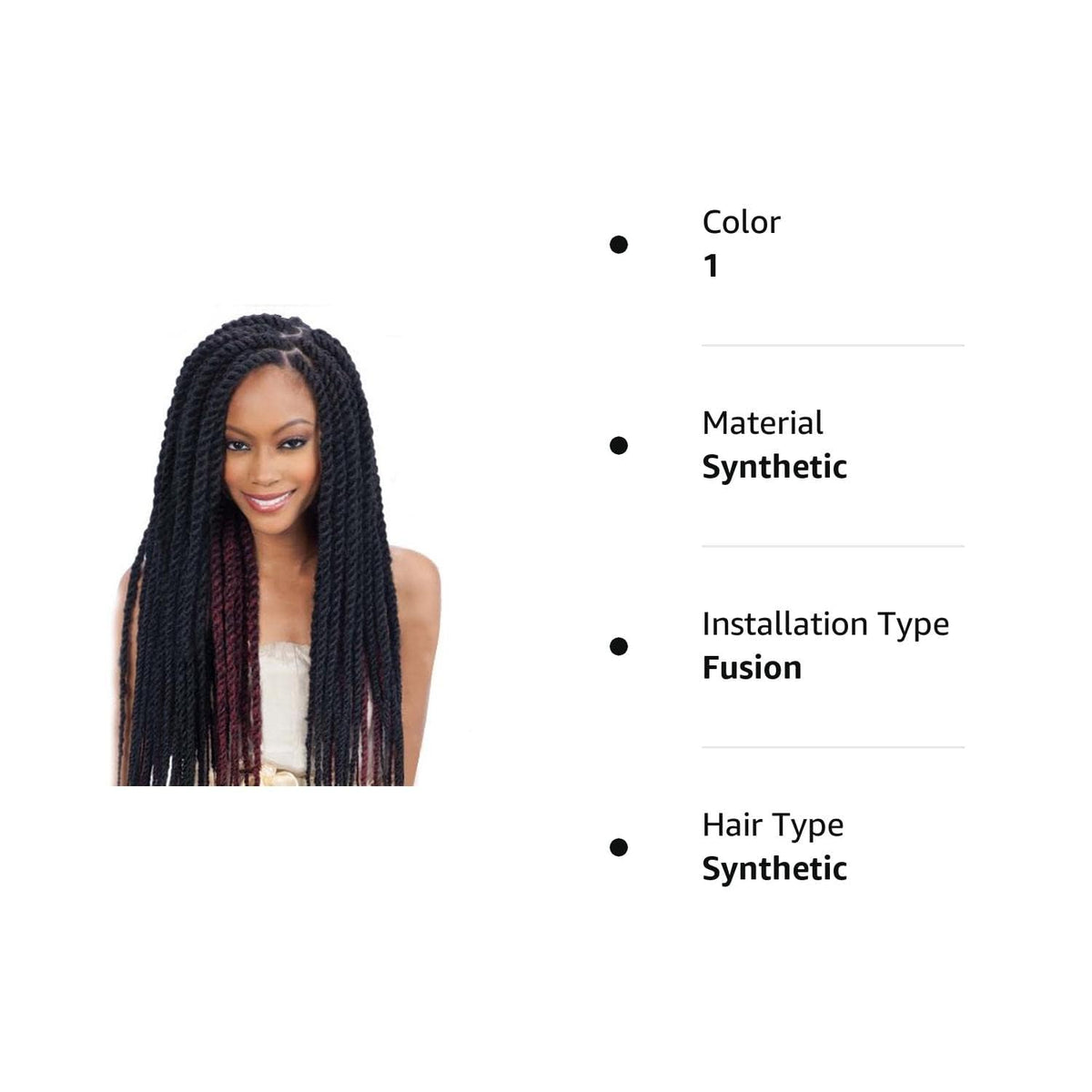 Freetress Equal Synthetic Hair Braids Havana Twist Style Cuban Twist 16" (1)