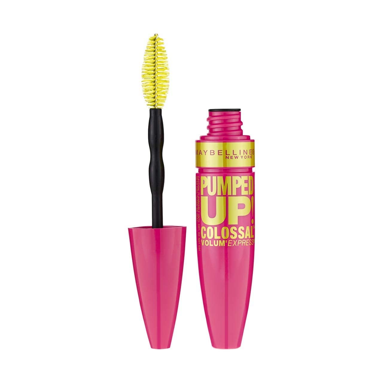 Maybelline Volum' Express Pumped Up! Colossal Washable Mascara, Classic Black [213] 0.33 oz (Pack of 3) Beauty & Personal Care MAYBELLINE
