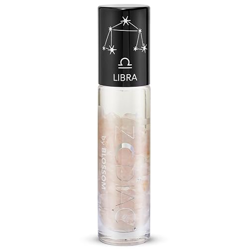 Blossom Lip Gloss Zodiac Sign Vanilla Scented Roll-On Lip Gloss, Moisturizing + Hydrating with Zodiac Crystals, Made in USA, 0.20oz, Libra Beauty & Personal Care Blossom