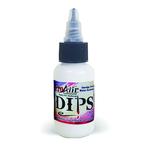 ProAiir Face and Body Painting Makeup - Brush on DIPS 1oz (30ml) White Beauty & Personal Care ShowOffs Body Art