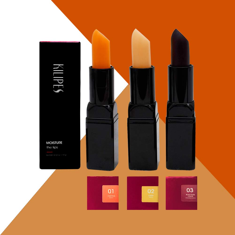 Moisturizer Lip Balm, Magic Temperature Color Change Lipstick, Waterproof Kiss-proof Long Lasting Lip Gloss Natural Nutritious Lip Stick with Vitamin Beauty & Personal Care Kilipes