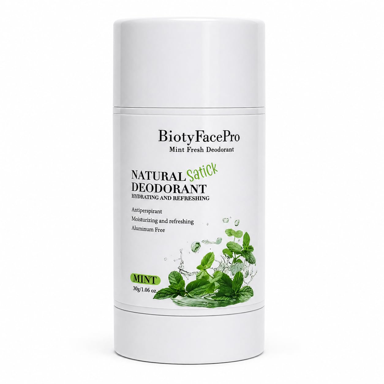 BiotyFacePro Natural Deodorant Stick - Aluminum-Free, Moisturizing & Refreshing, Long-Lasting Odor Protection, Travel size,(Mint) Beauty and Personal Care BIOTYFACEPRO SKINCARE