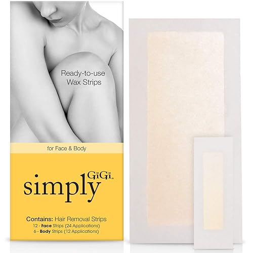 Simply GiGi Ready-to-Use Hair Removal Kit - 12 Face Strips and 6 Body Strips Beauty & Personal Care GIGI