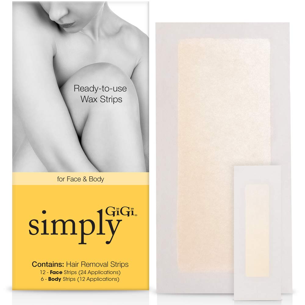 Simply GiGi Ready-to-Use Hair Removal Kit - 12 Face Strips and 6 Body Strips Beauty & Personal Care GIGI