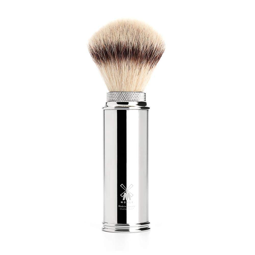 MÜHLE TRAVEL Black Leather Case Silvertip Fiber Safety Razor Travel Set Beauty and Personal Care MÜHLE