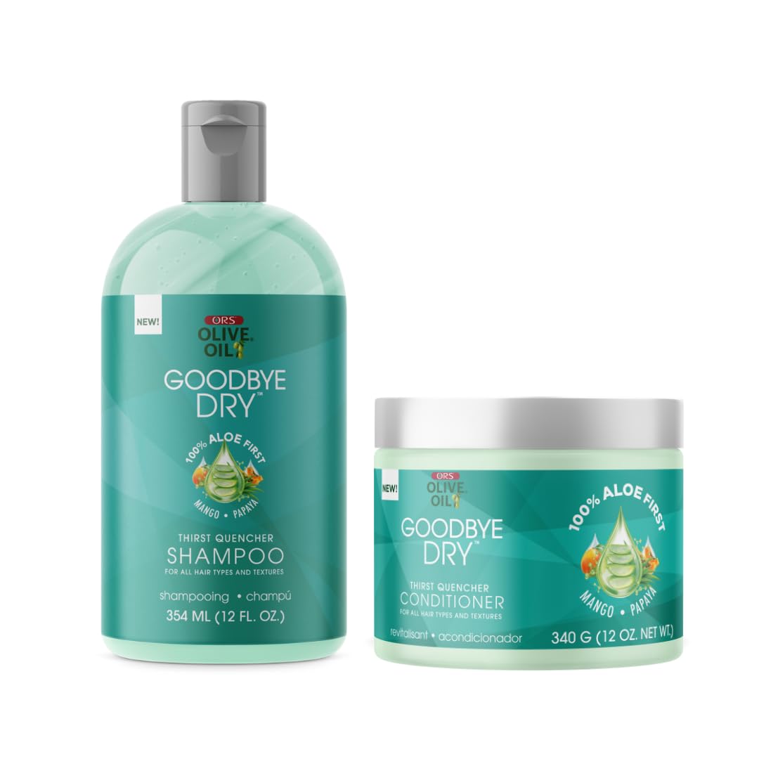 ORS Olive Oil Goodbye Dry Thirst Quencher Shampoo & Conditioner with Aloe, Mango & Papaya for Moisturizes & Restores 12 Ounces (2 Piece Set) Beauty & Personal Care ORS