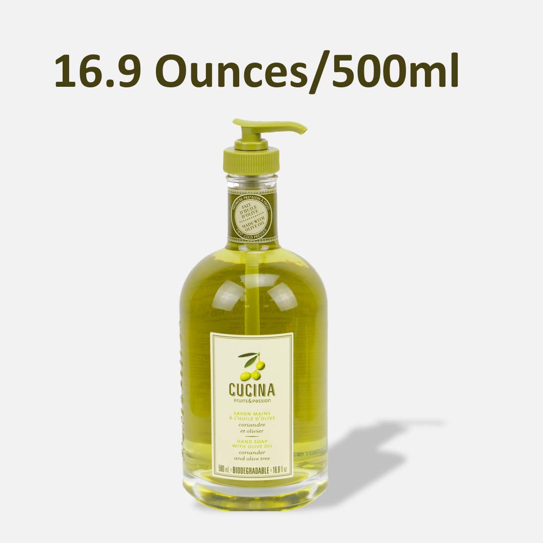 Cucina Purifying Hand Wash Coriander and Olive Tree 16.9 Fl Oz Glass Bottle by Cucina Beauty & Personal Care Cucina