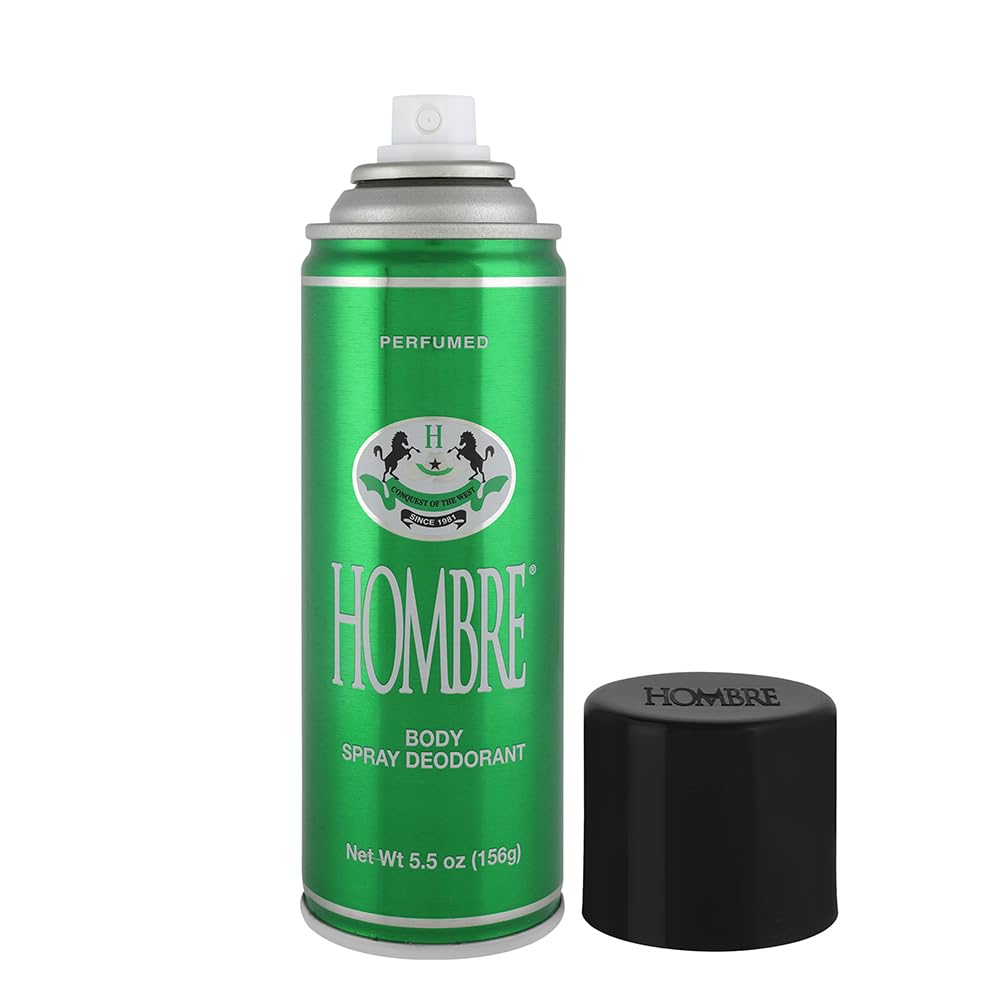 Hombre Green Deodorant Fresh Body Spray for Men 5.5Oz -156g (3 Pack) Beauty and Personal Care HOMBRE