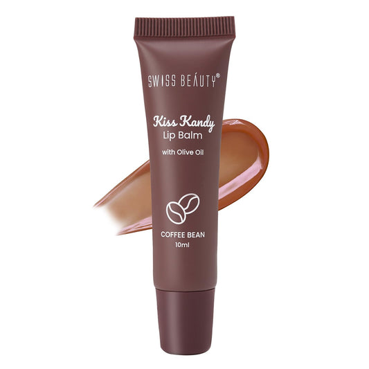 Swiss Beauty Kiss Kandy Lip Balm with Olive Oil - Moisturising - Non-Sticky - Soft & Smooth Lips - Shade - Coffee Bean, 10ml Beauty and Personal Care SWISS BEAUTY