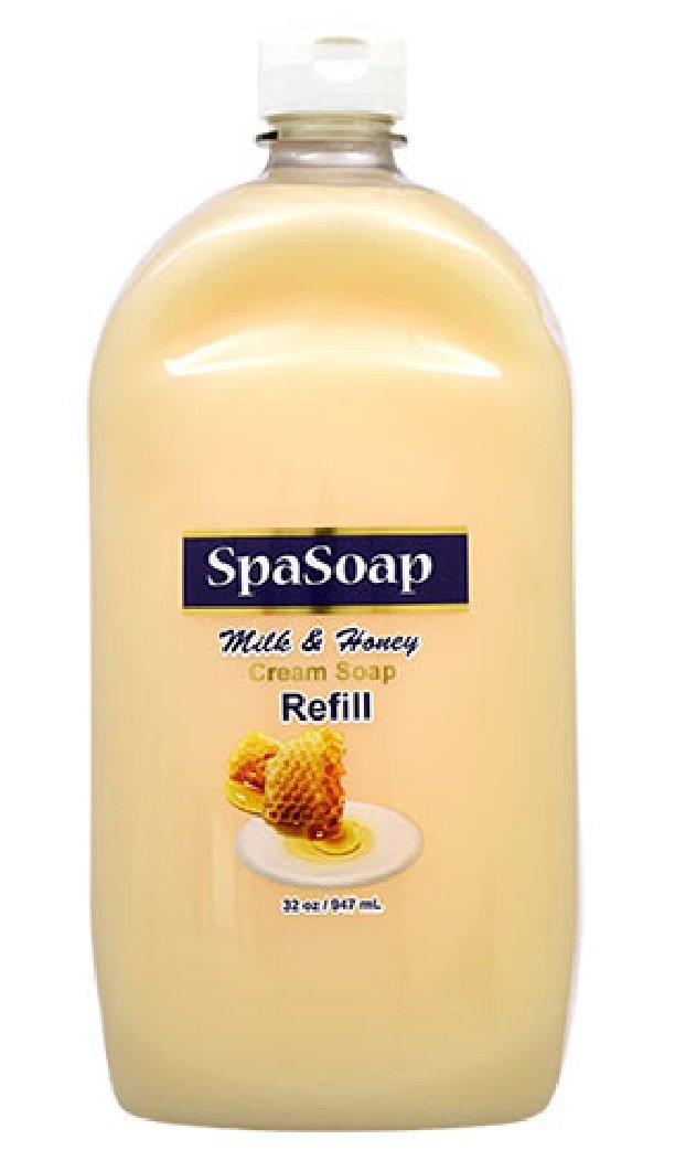 SpaSoap Milk & Honey Cream Soap Refill 32 oz / 947 ml Beauty & Personal Care Spasoap