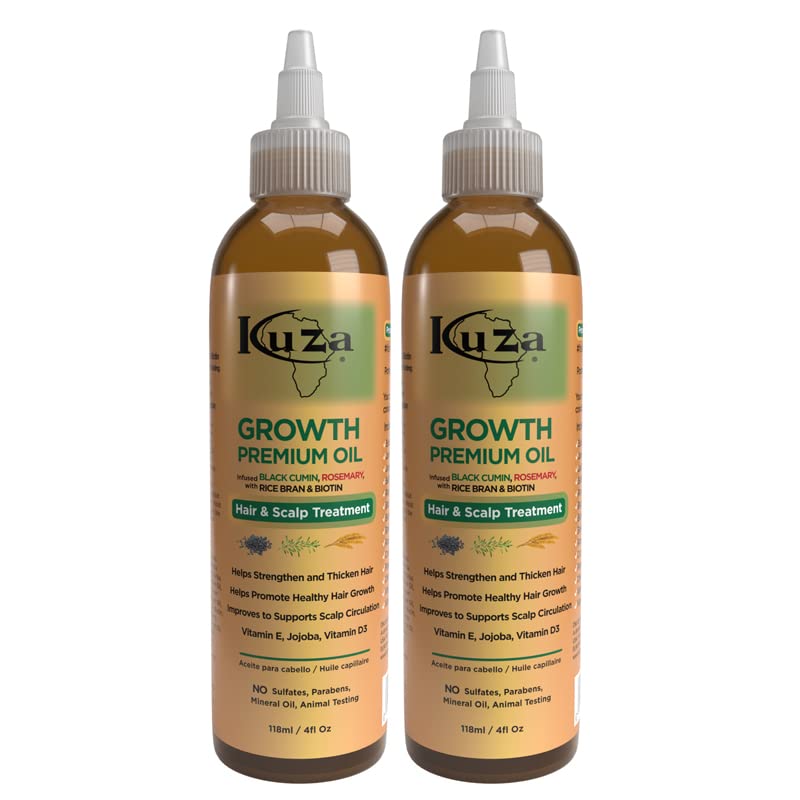 Premium Growth Oil W/Black Cumin & Rosemary 4 Oz. (Pack Of 2) Beauty & Personal Care Kuza