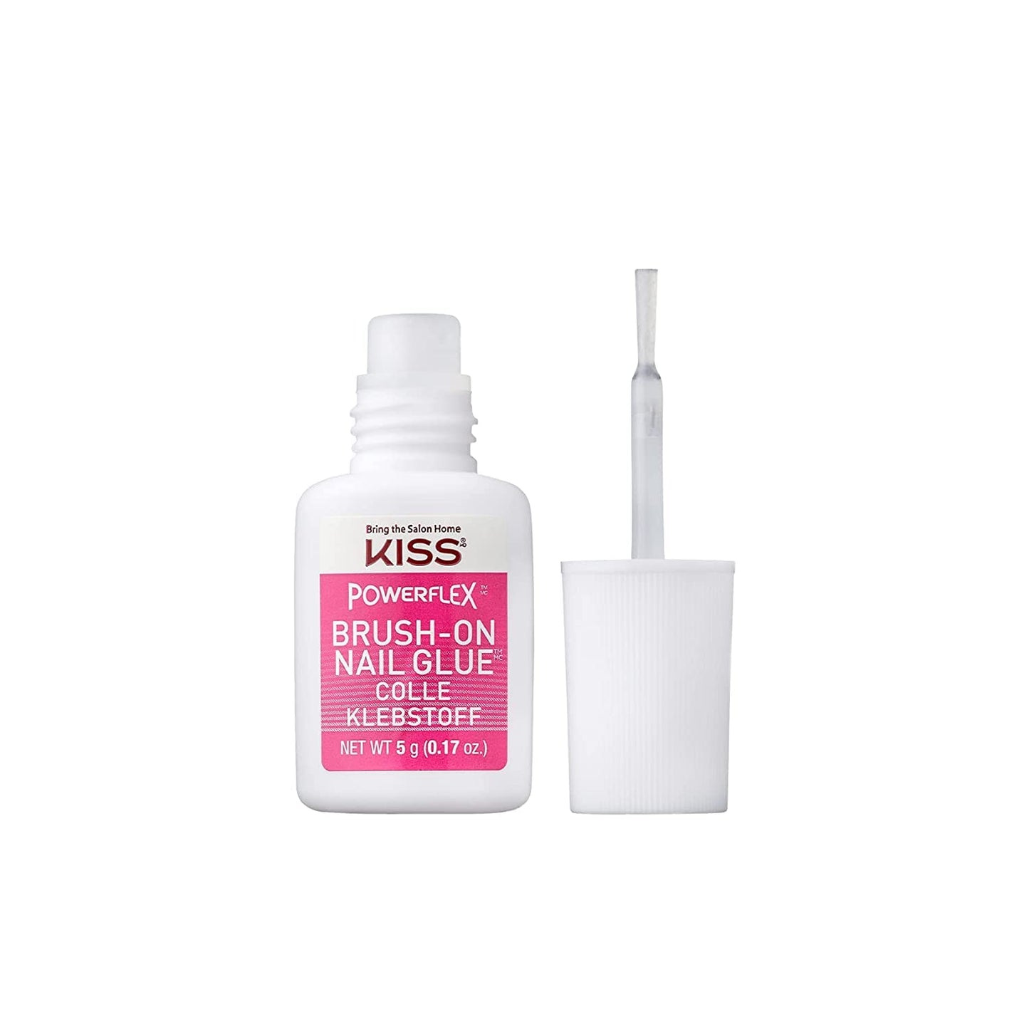 KISS PowerFlex Ultra-Hold Super Strength Instant Bond Flex Formula Brush-On Nail Glue, Application of Artificial Nails & Natural Nail Repair - 3-Pack Beauty & Personal Care KISS