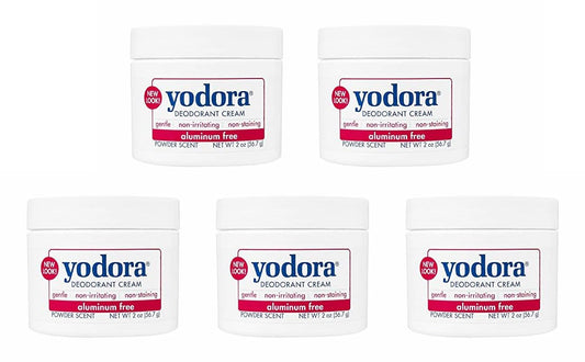 Yodora Non-irritating Deodorant Cream - 2 Oz (Pack of 5) Beauty and Personal Care Yodora