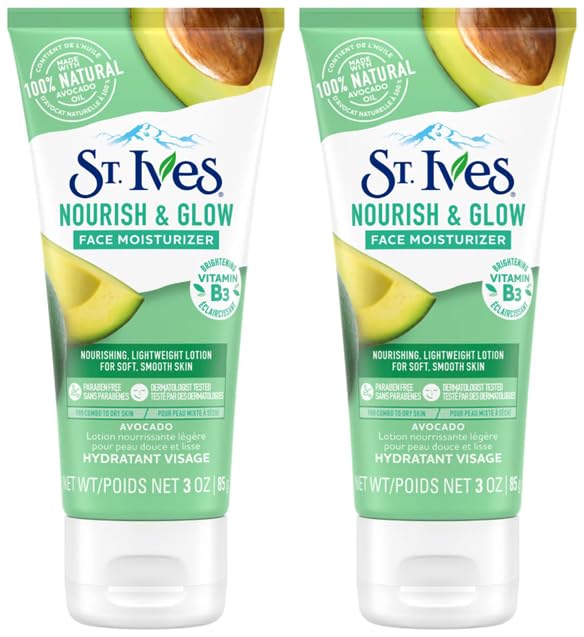 St. Ives Nourish & Glow Face Moisturizer Avocado with Vitamin B3, 3 Ounce (85g) - Pack of 2 Beauty & Personal Care St. Ives