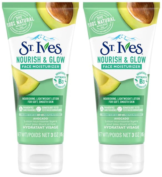 St. Ives Nourish & Glow Face Moisturizer Avocado with Vitamin B3, 3 Ounce (85g) - Pack of 2 Beauty & Personal Care St. Ives