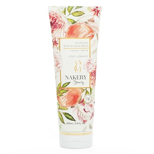 Nakery SkinRestore Body + Hand Wash | Ultra-Foaming | Reinvigorates the Skin | Sulfate-Free (Rosé + Romance) Beauty & Personal Care Nakery