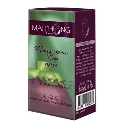 New Maithong Mangosteen New Herbal Soap Bar Protect Acne 100g Beauty & Personal Care Maithong