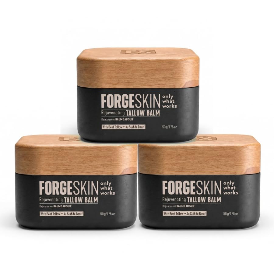 Forge Skin Beef Tallow Balm Moisturizer for Men Skin Care - Face + Body Anti Aging Wrinkle Defense, Hydration Cream - Natural Ancestral Skincare Beauty and Personal Care Forge Skin Default Title
