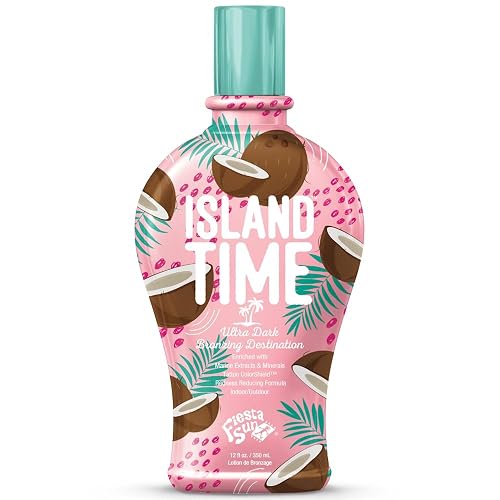 Island Time Dark Bronzing Blend DHA, Caramel & Black Walnut Extract12oz Beauty & Personal Care Fiesta Sun
