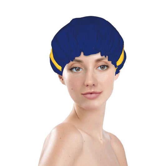 Nauru Flag Prints Shower Cap Double Layer Lined Waterproof Bathing Shower Hat Beauty and Personal Care Hayyett