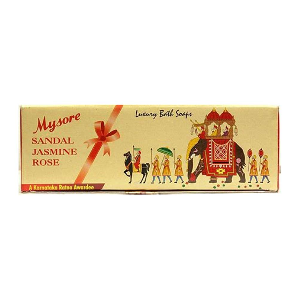 Mysore Sandal, Jasmine and Rose Bath Soaps 5.3oz Each Beauty & Personal Care Mysore Sandal
