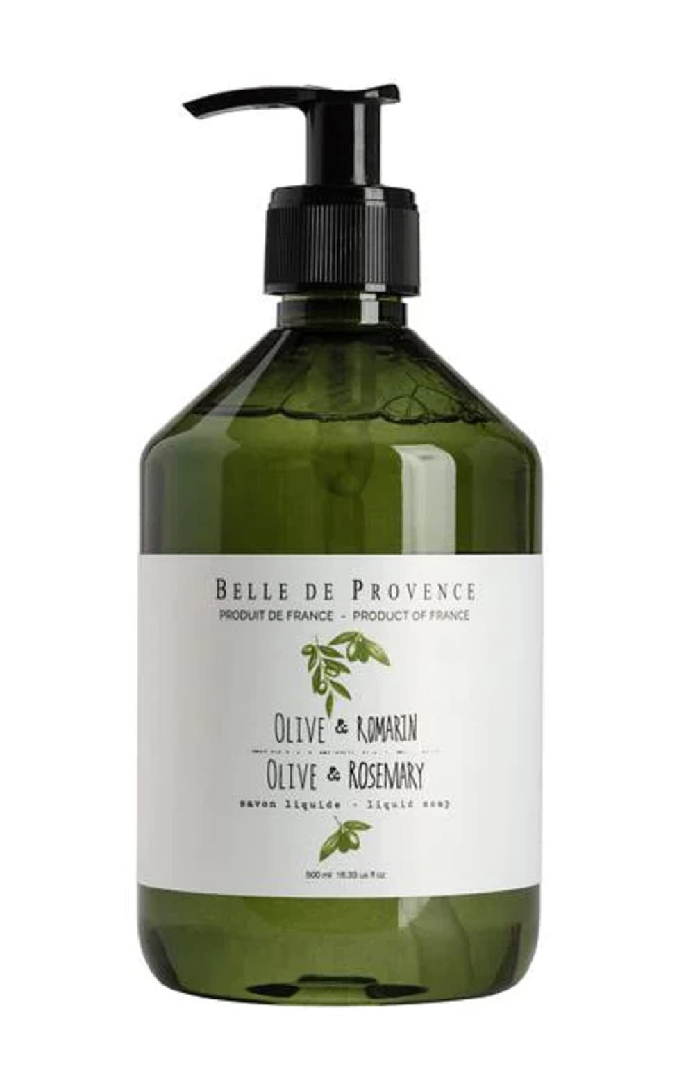 Belle de Provence Olive & Rosemary 500ml Pump Liquid Soap, 1 Count Beauty & Personal Care Belle de Provence