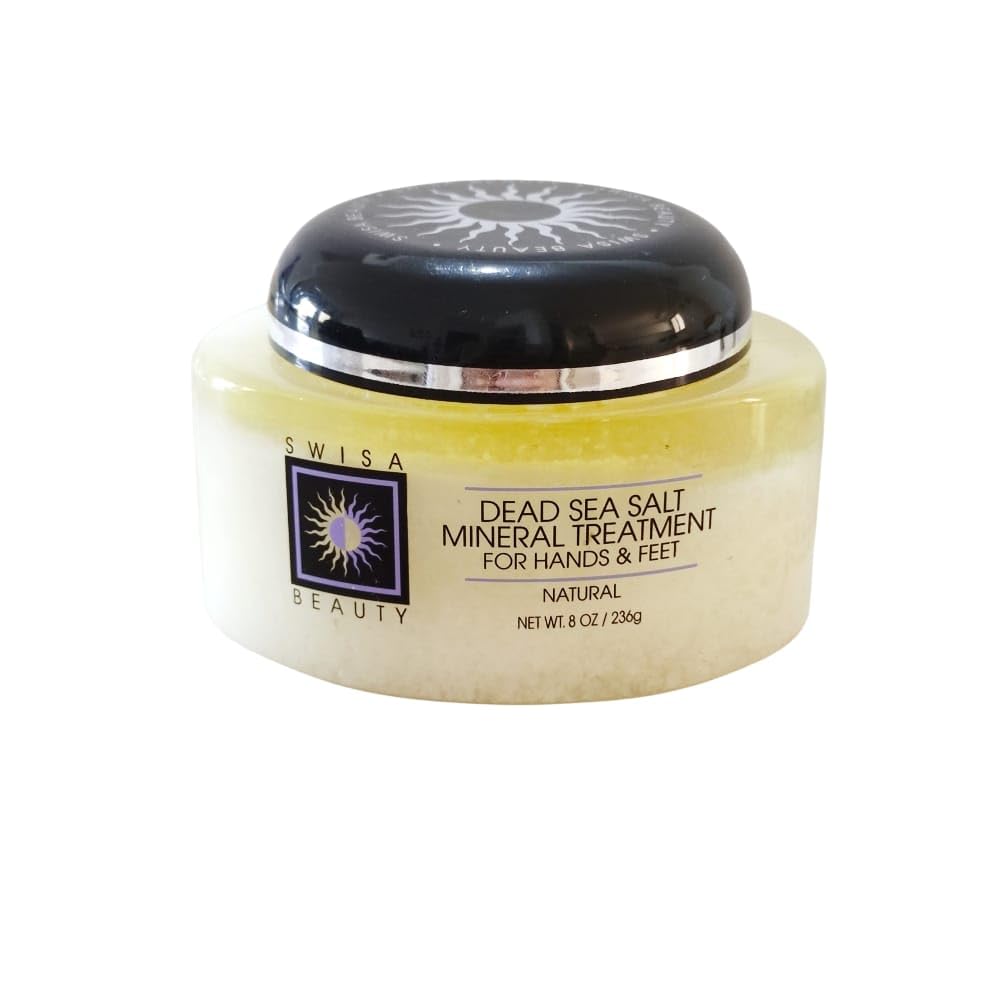 Swisa Beauty Dead Sea Mineral Salt Treatment - Dead Sea Salt Body Scrub to Exfoliate and Soften with Grape Seed, Jojoba, and Avocado Oils, 8 oz Beauty and Personal Care Swisa Beauty