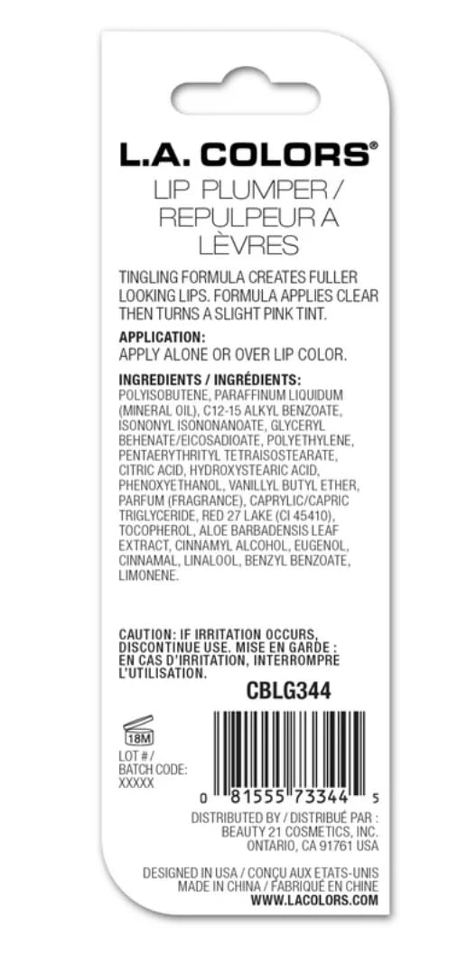 L.A. COLORS L.A Lip Plumper Clearly Pink Color 0.3 fl oz 3 inc Beauty & Personal Care L.A. COLORS