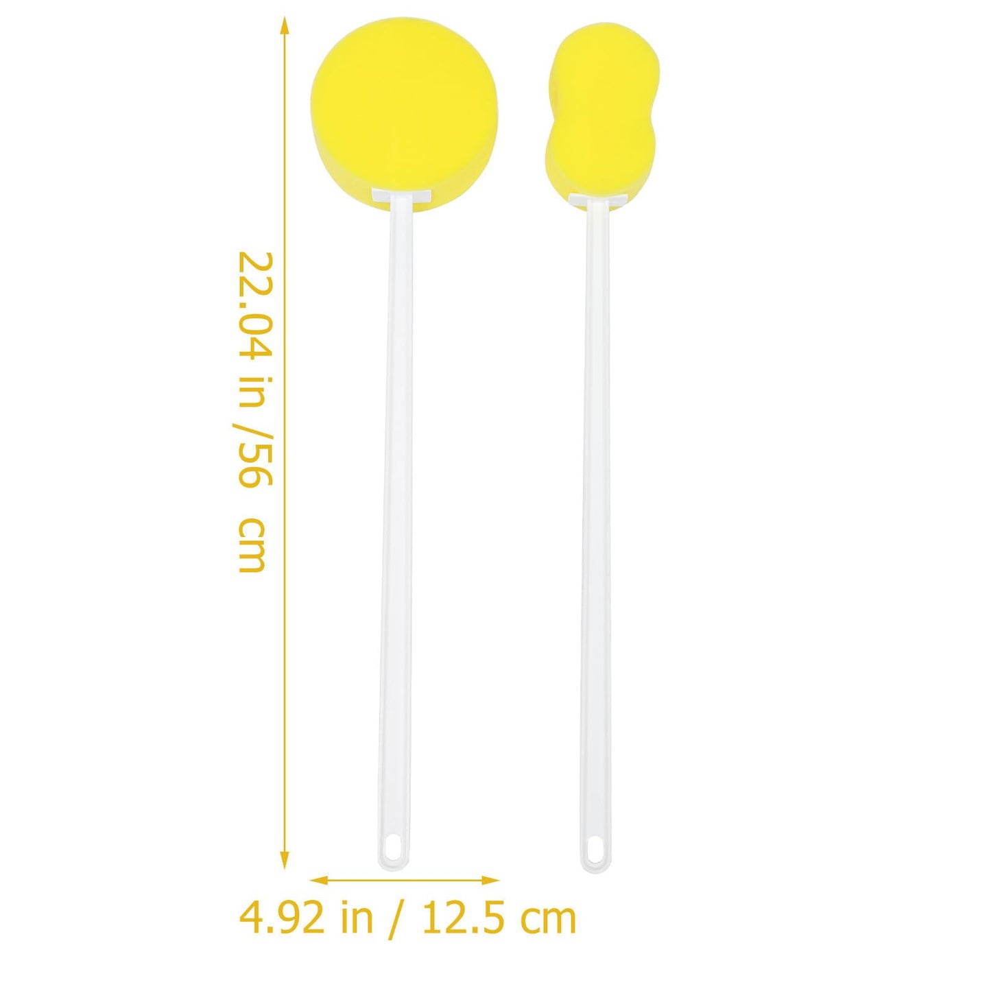 Ciieeo Long Handle Body Cleaning Brush 2pcs Set with Soft Bristles Exfoliating Shower Bath Scrubber for Deep Cleansing and Back Massage at Home Beauty and Personal Care Ciieeo