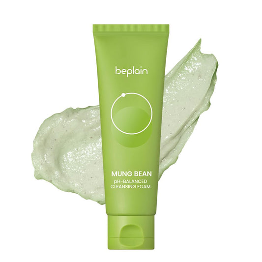 beplain Mung Bean pH-Balanced Cleansing Foam | Daily Hydrating Vegan Cleanser for Sensitive Skin | Non-Stripping Deep Pore Cleanser | Korean Skincare Beauty and Personal Care beplain Default Title