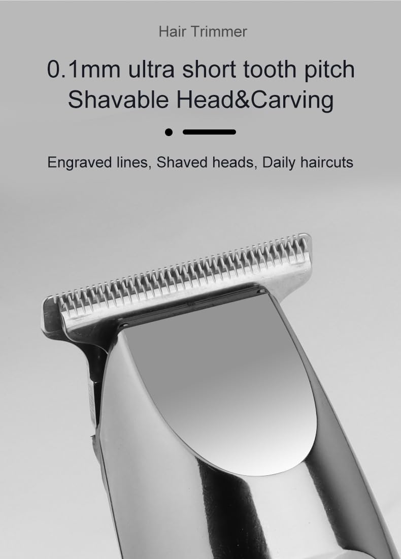 Professional Hair Clipper Set Digital Display Trimmer Kit with 4 Limit Combs 6500RPM Power Motor Cordless Rechargeable Haircutting Tool for Fammily Beauty and Personal Care GLESVOWIO