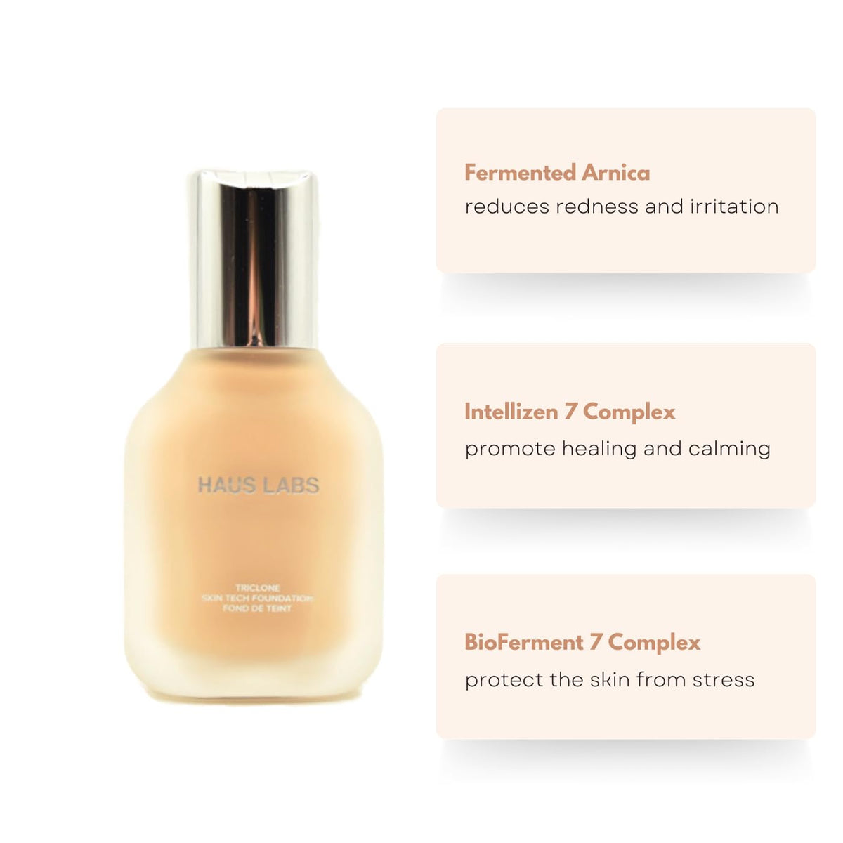 HAUS LABS BY LADY GAGA Triclone Skin Tech Medium Coverage Foundation with Fermented Arnica 175 Light Neutral