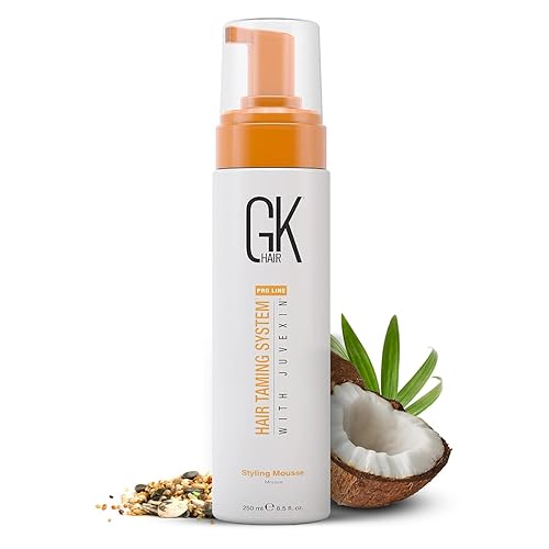 GK HAIR Global Keratin Volumizing Hair Styling Mousse (8.5 Fl Oz/250ml) -Enhances Curls Added Volume with Medium Hold & Boost Shine Moisturizing Blow Beauty & Personal Care GK HAIR