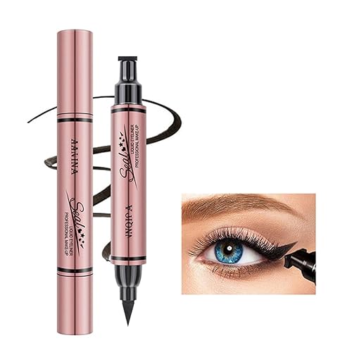 Jumbo Dual Ended Eyeliner, High-Capacity Liquid Black Winged Cat Eye Stamp & Liner Pen, Waterproof Makeup Tool for Women Beauty & Personal Care Linble