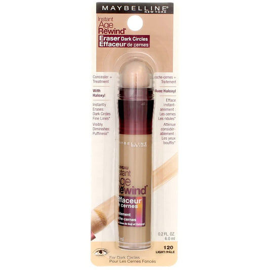 Maybelline Instant Age Rewind Eraser Dark Circles Treatment Concealer, Light 0.2 oz (Pack of 2) Beauty & Personal Care MAYBELLINE