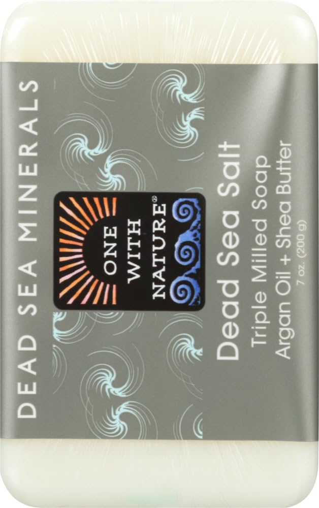 One With Nature Dead Sea Mineral Soap, Sea Salt, 7 oz - 2pc Beauty & Personal Care One With Nature