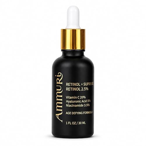 Ammuri Retinal + Supreme Anti-Aging Face Serum - Retinal, Hyaluronic Acid & Vitamin C Serum for Skin Care - Powerful Triple Combination for Youthful Beauty & Personal Care Ammuri