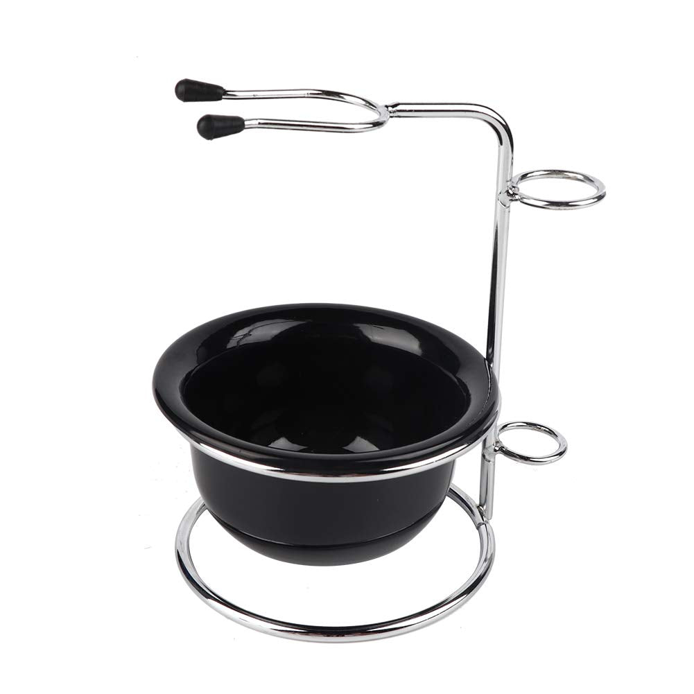 Stainless Steel Shaving Brush Stand, Black Shaving Bowl Holder, Dual Purpose Organizer for Men Wet Shaving Kit, Classic Gift Beauty and Personal Care goodstumbler