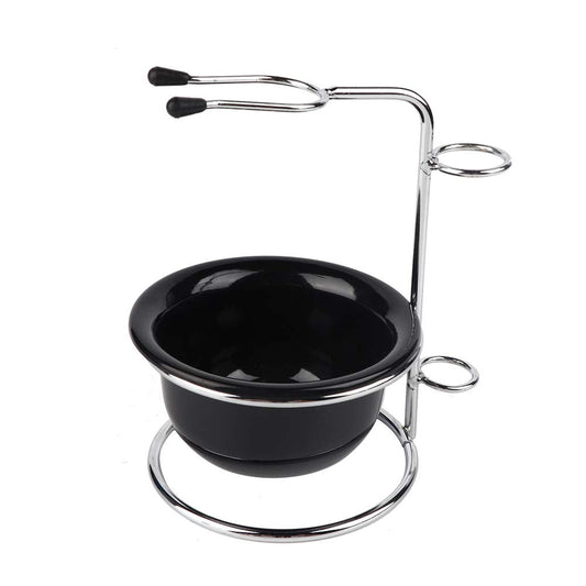 Stainless Steel Shaving Brush Stand, Black Shaving Bowl Holder, Dual Purpose Organizer for Men Wet Shaving Kit, Classic Gift Beauty and Personal Care goodstumbler