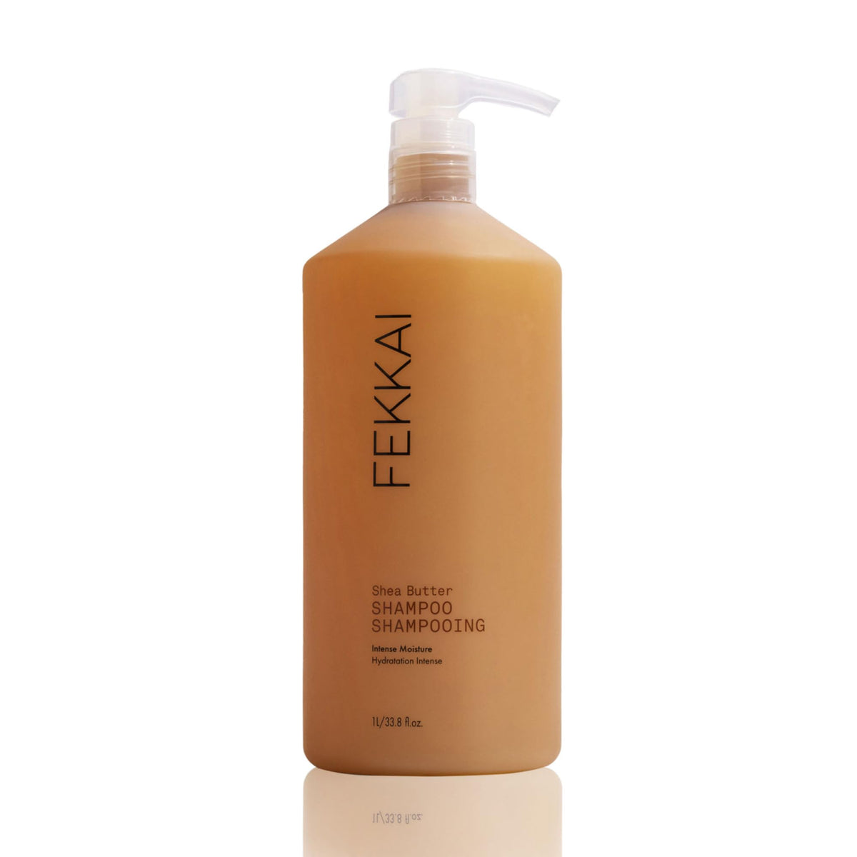 FEKKAI Shea Butter Shampoo - 1 Liter - Improves Moisture, Softness & Shine - Reduces Frizz by 61% Up to 12H - Free of Sulfates, Parabens, Phthalates -