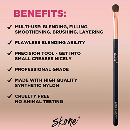 Skone Cosmetics | Professional Grade Makeup Brush | Eye Shadow | Eyebrows | Primer | Smudger | Nylon Brush (Small Shadow Brush) Beauty & Personal Care Skone