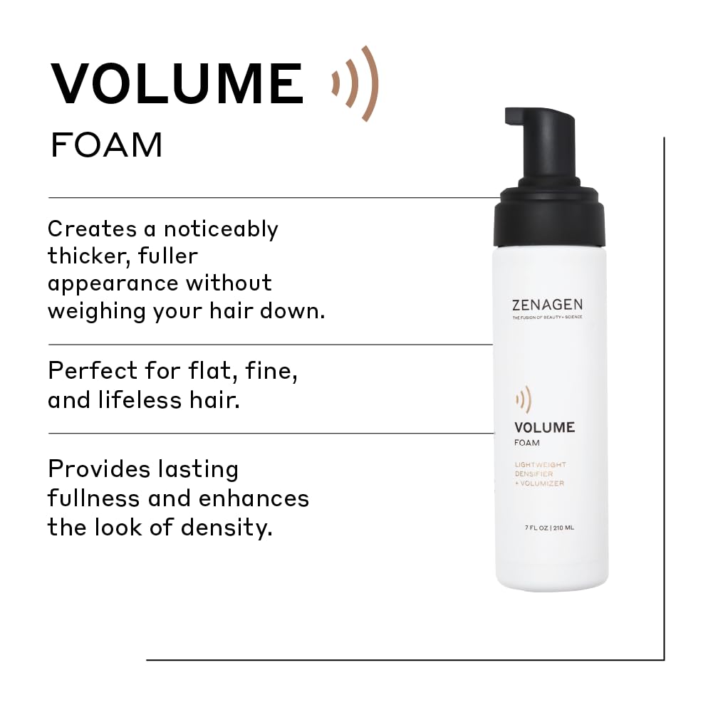 ZENAGEN Volume Foam | Lightweight Densifier + Volumizer, Boosts Hair Volume & Thickness, Provides Lightweight Hold, Nourishes & Strengthens Hair Beauty & Personal Care Zenagen