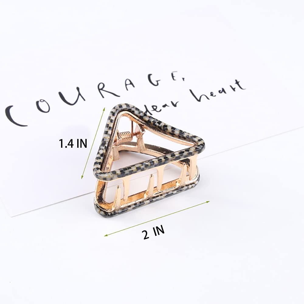 Yusier 6 PCS Small Hair Claw Clips 2 Inch Acetate Hair Jaw Clips 6 Colors Fashion Leopard Claw Hair Clips for Women Girls Beauty & Personal Care Yusier