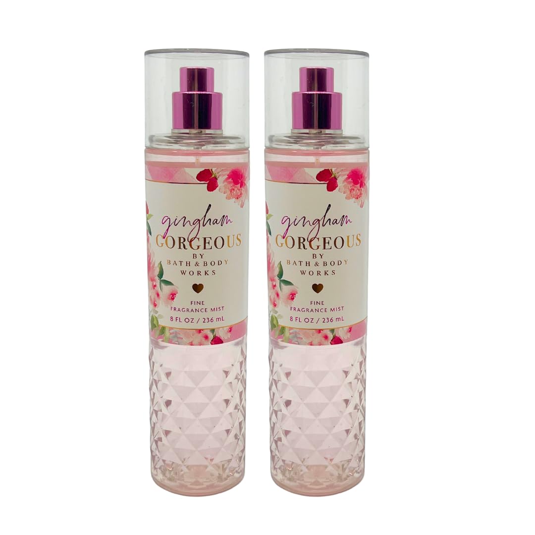 Bath and Body Works GINGHAM GORGEOUS Mist 8 Fluid Ounce (2023 Limited Edition) Pack of 2 Gift Set Beauty & Personal Care Bath & Body Works