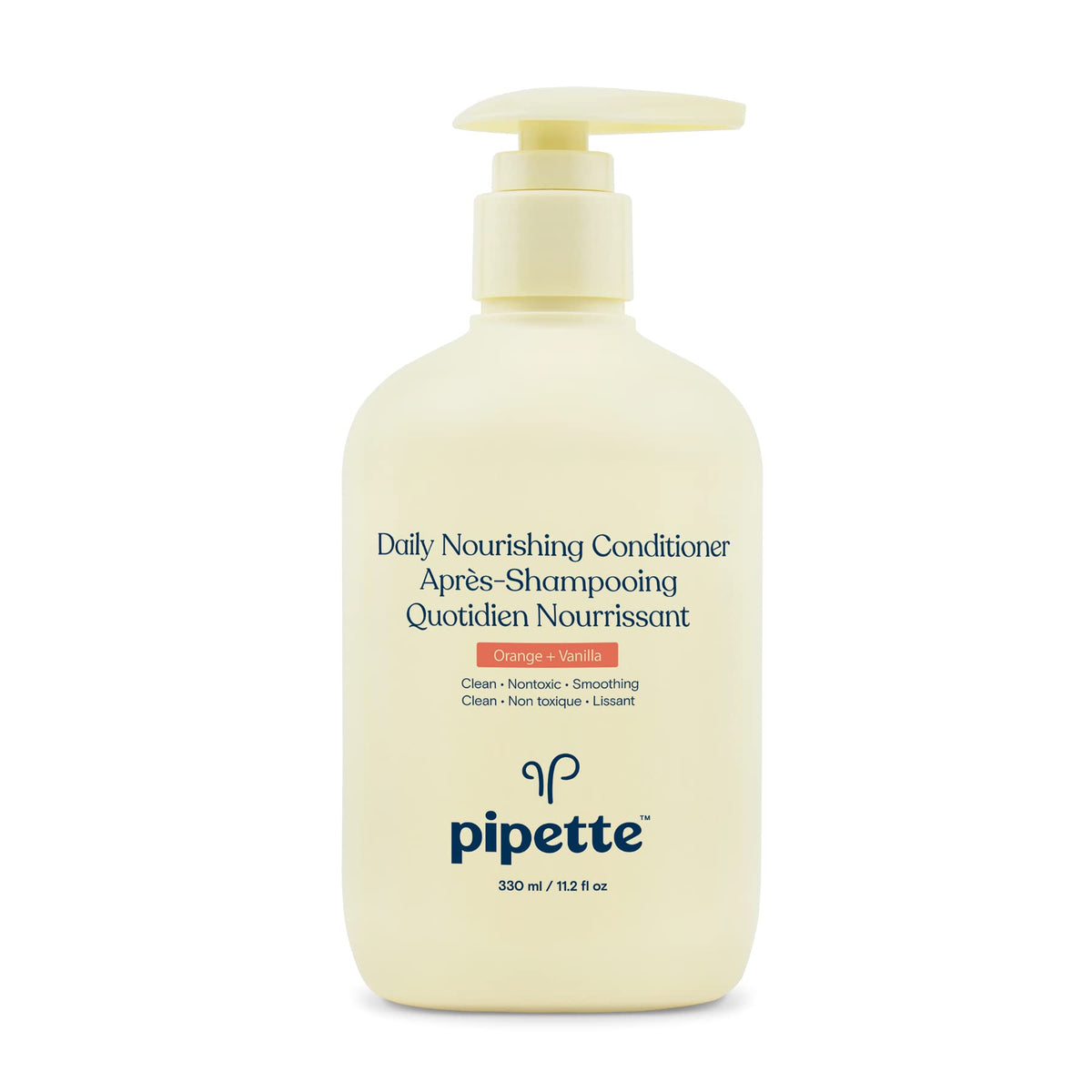Pipette Daily Nourishing Conditioner -Tear Free Conditioner for Kids, Adds Moisture, 100% Plant-Derived Squalane and Quinoa, Orange + Vanilla Aroma,