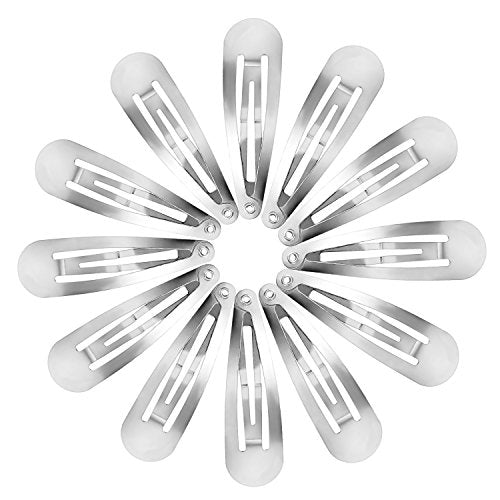Hotop 50 Pack Snap Hair Clips Hair Barrettes for Kids, Girls and Women, 50 mm (Silver) Beauty & Personal Care Hotop