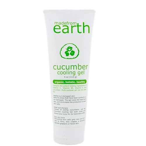 Made from Earth Cucumber Cooling Gel - Organic Aloe Vera & Vitamin C for Face & Body - 4 oz. Beauty & Personal Care Made from Earth