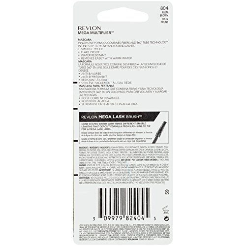 Revlon Mega Multiplier Mascara, Plum Brown, 0.28 Fluid Ounce Beauty & Personal Care REVLON