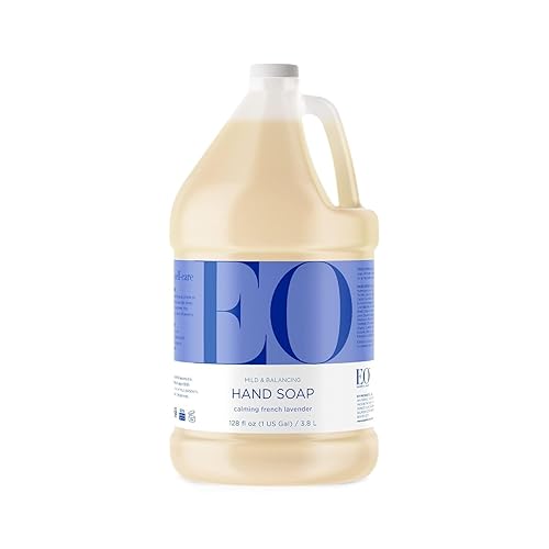 EO Liquid Hand Soap Refill, 1 Gallon, French Lavender, Organic Plant-Based Gentle Cleanser with Pure Essential Oils Beauty & Personal Care EO