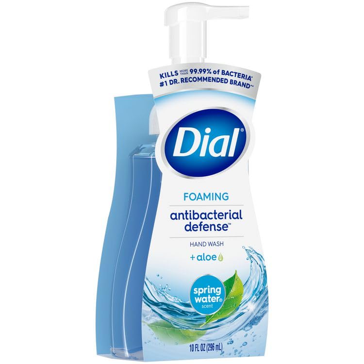 Dial Professional 34739 Antibacterial Foaming Hand Wash, Spring Water, 10 Oz Pump Bottle, 8/carton Beauty & Personal Care Dial Professional